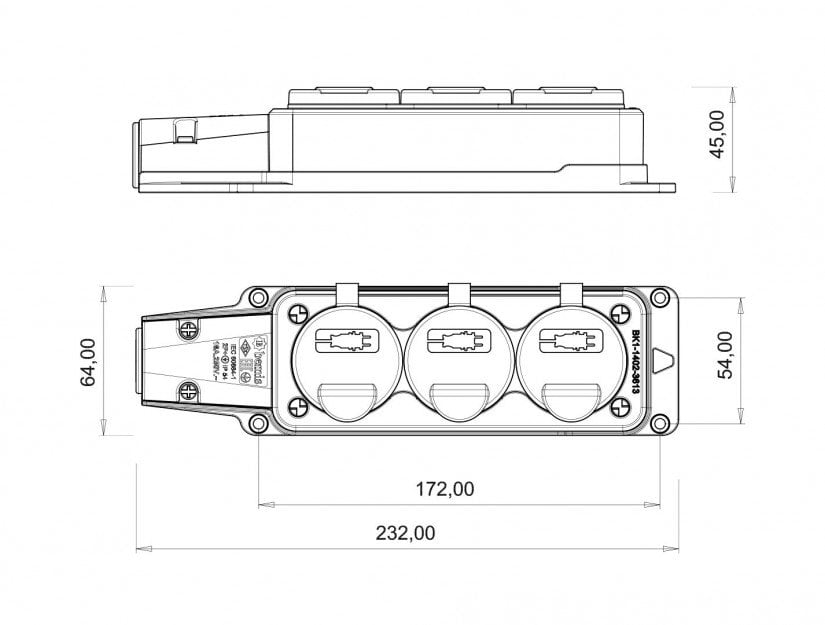 Bemis Üçlü Kauçuk Grup IP54 BK1-1402-3613